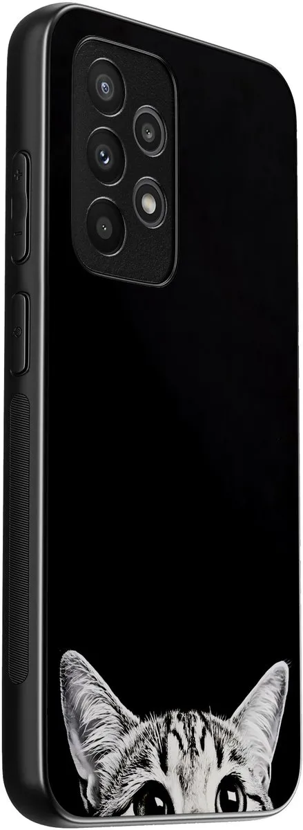 Casevibes Samsung Galaxy A53 Hoesje - Roze Kat Kiekeboe - TPU