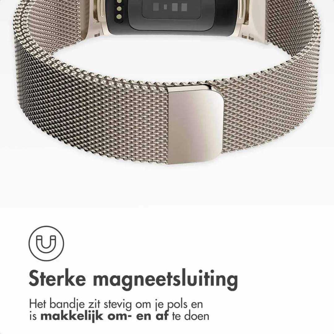Imoshion Milanees Magnetisch Bandje Fitbit Charge 5 - S - Sterrenlicht