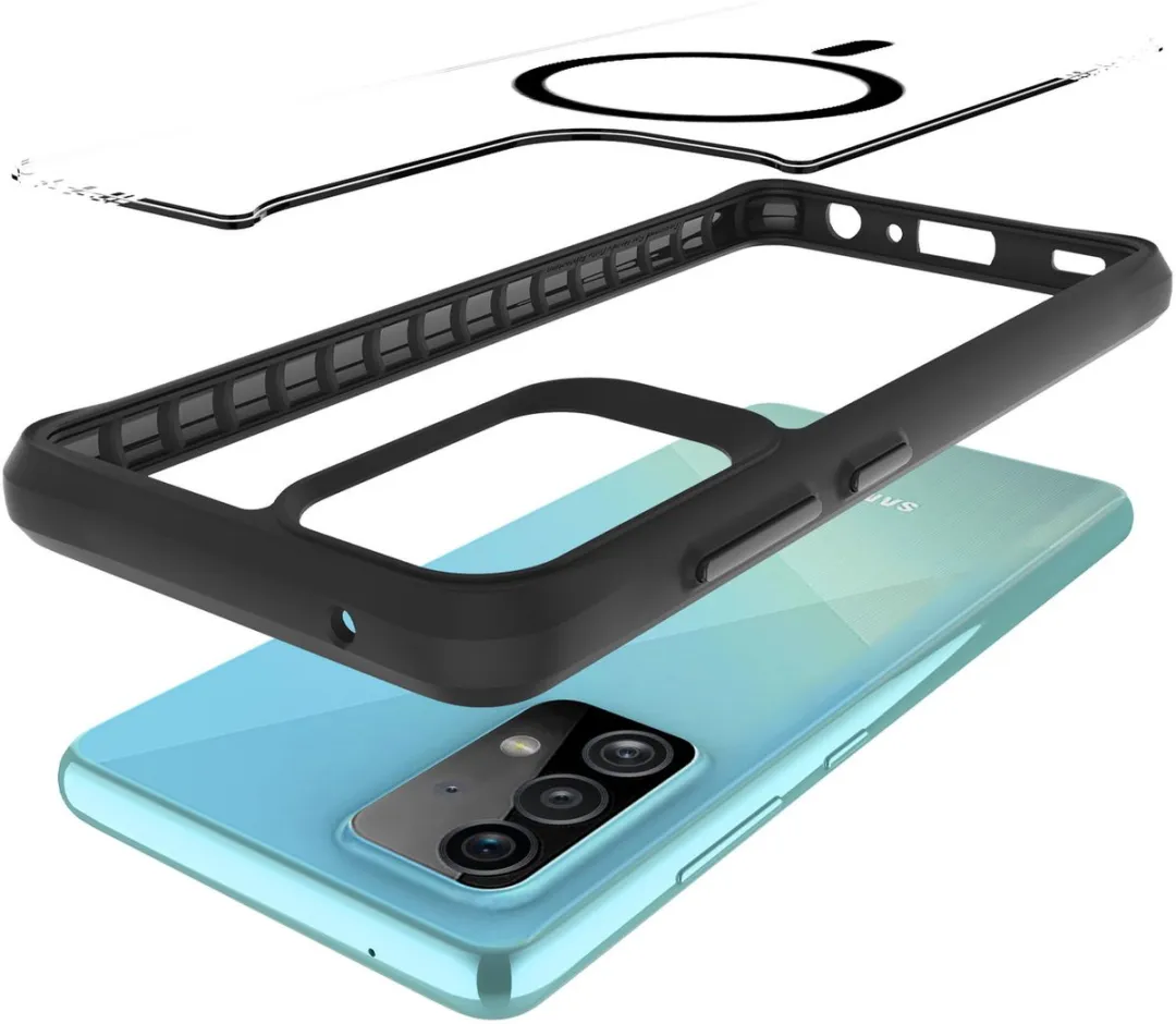 Buddi Hybrid Hoesje Samsung Galaxy A52 MagSafe - Transparant Zwart