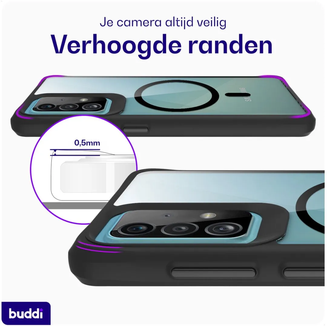 Buddi Hybrid Hoesje Samsung Galaxy A52 MagSafe - Transparant Zwart