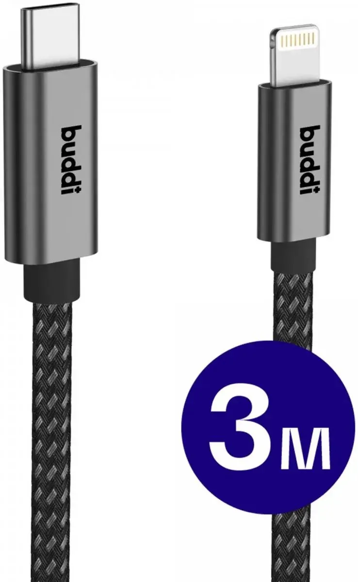 Buddi Flex USB-C naar Lightning Kabel 20W