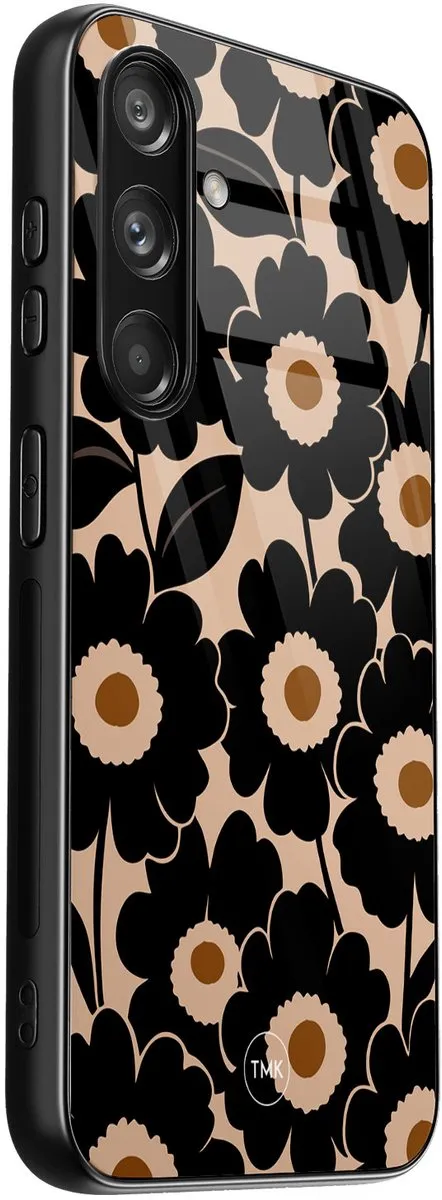 Casevibes Galaxy S24 Hoesje Bloom Luxe - Zwart - afbeelding 2 van 3