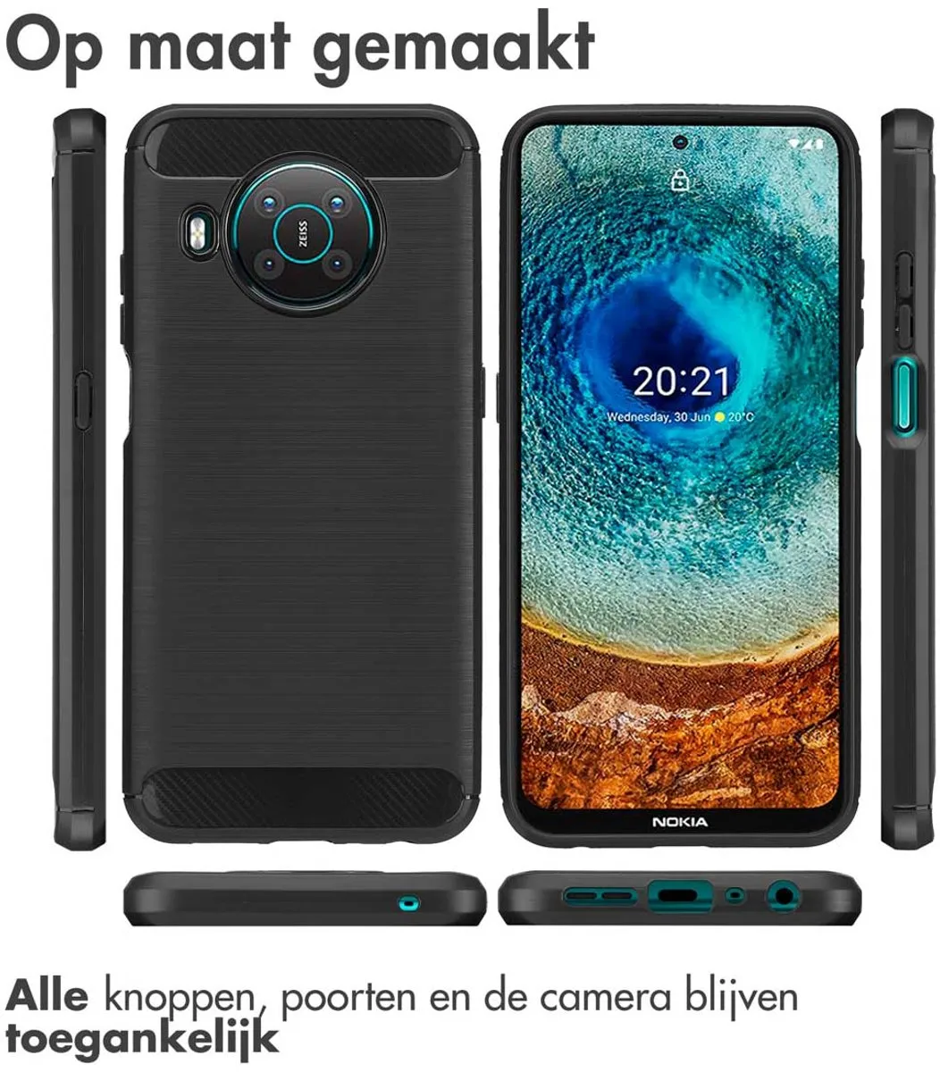 Imoshion Hoesje Nokia X10/X20 - Brushed Backcover - Zwart