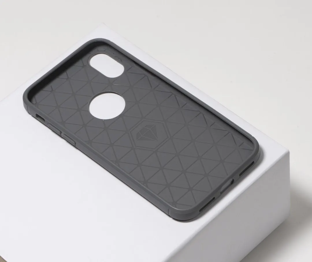 BMAX Carbon Soft Case iPhone X/XS - Grijs