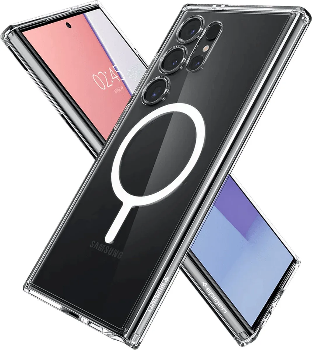 Spigen Samsung Galaxy S24 Ultra Ultra Hybrid MagFit Hoesje ACS07297 - Wit