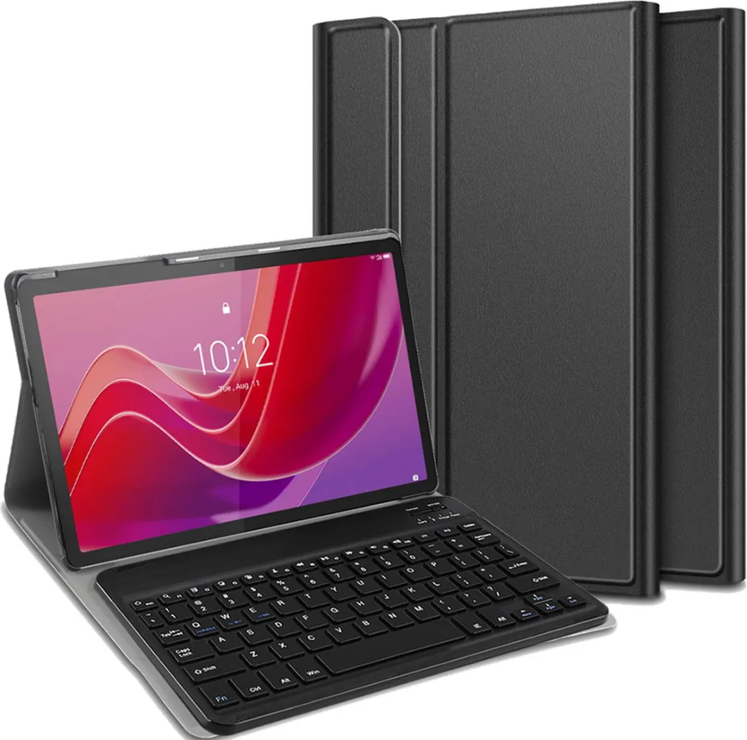 Just in Case Cazy Tablethoes Lenovo Tab M11 - QWERTY Bluetooth Toetsenbord - Zwart
