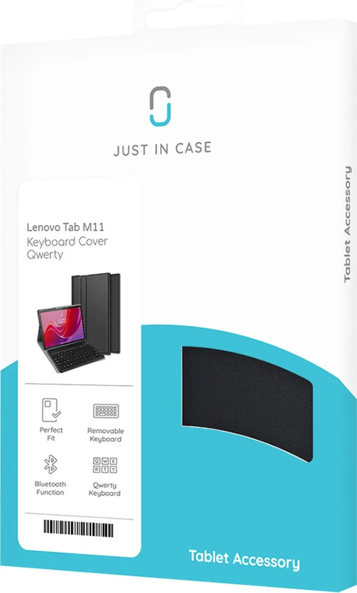 Just in Case Cazy Tablethoes Lenovo Tab M11 - QWERTY Bluetooth Toetsenbord - Zwart