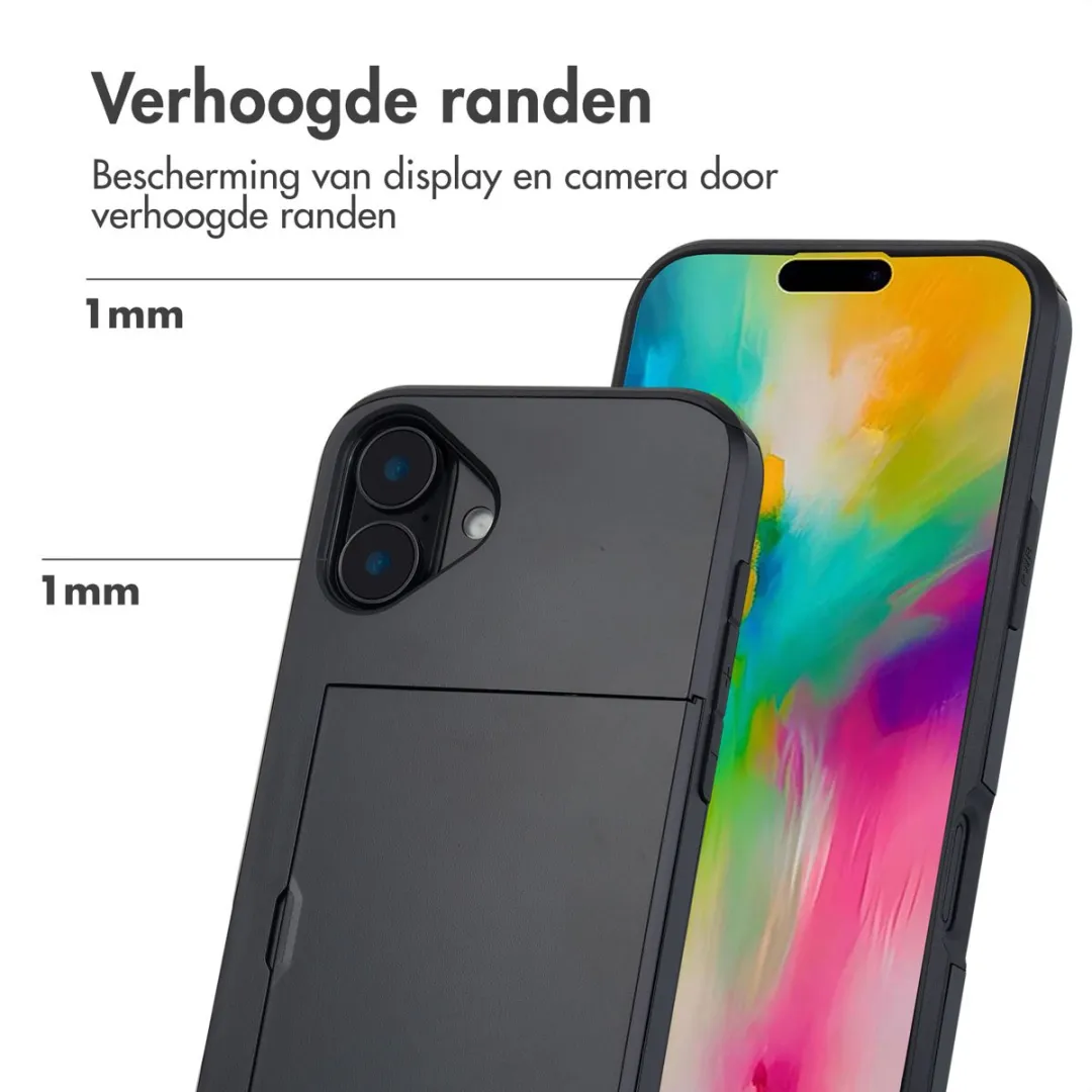 Imoshion Hoesje iPhone 16 Plus - 2 Pasjes - Zwart