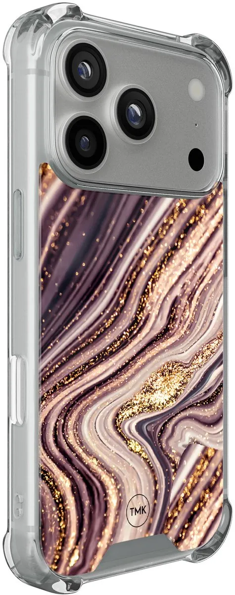 Casevibes iPhone 17 Pro Shockproof Hoesje A/i17P/S/026 - Roze/Goud