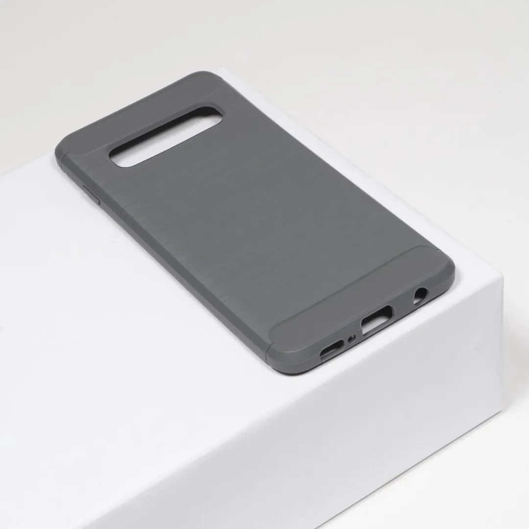 BMAX Carbon Soft Case Samsung Galaxy S10+ - Grijs