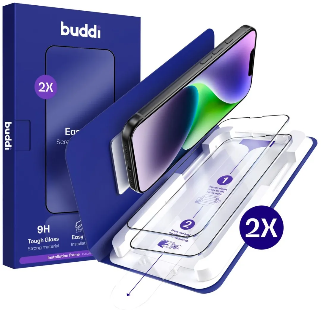 Buddi Screenprotector iPhone 13/14/16e/17e