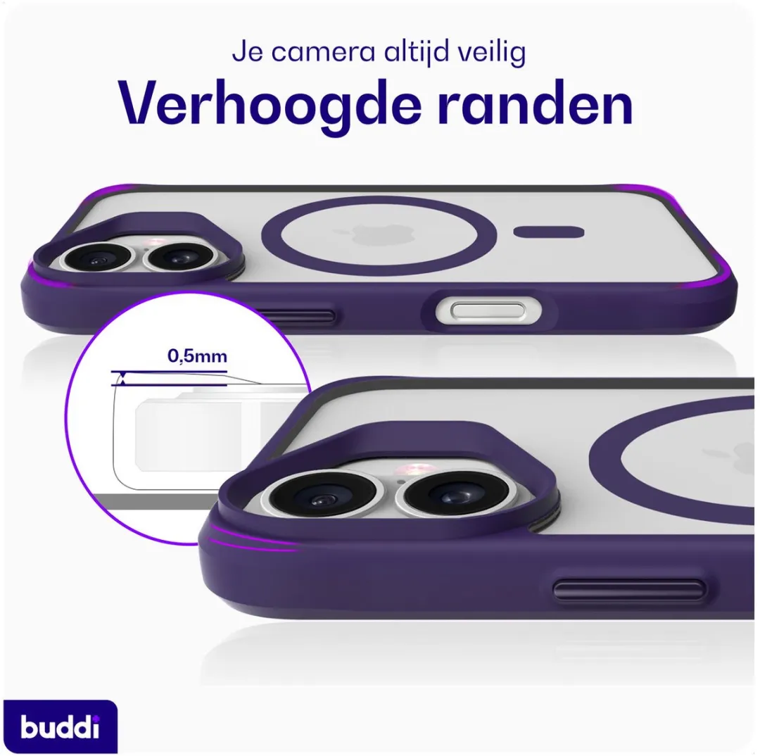 Buddi Hybrid Hoesje iPhone 17 - MagSafe - Paars - afbeelding 6 van 6