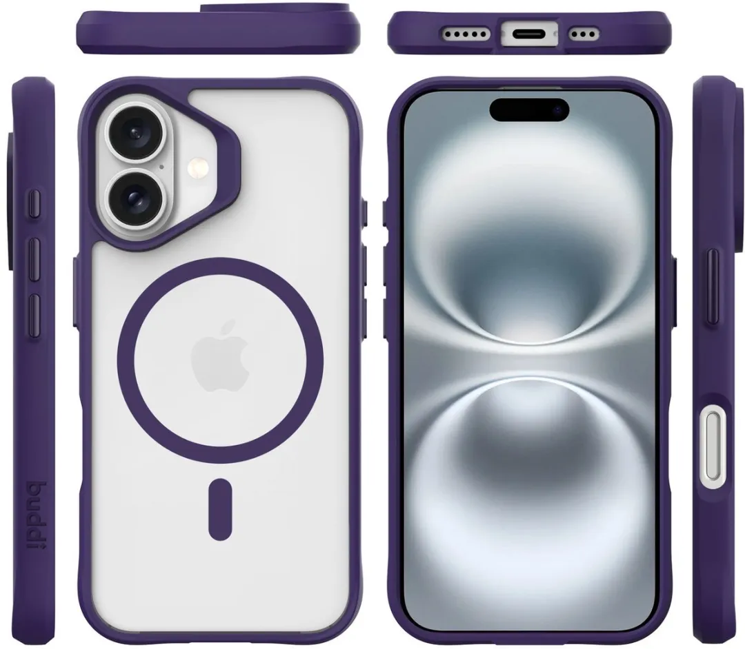 Buddi Hybrid Hoesje iPhone 17 - MagSafe - Paars