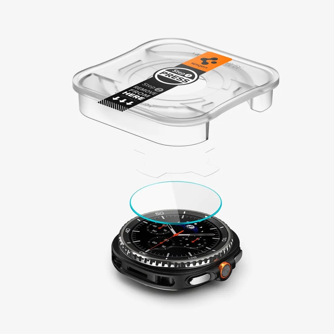 Spigen GLAS.tR EZ Fit Galaxy Watch 8 46mm Schermbeschermer - 2 Stuks