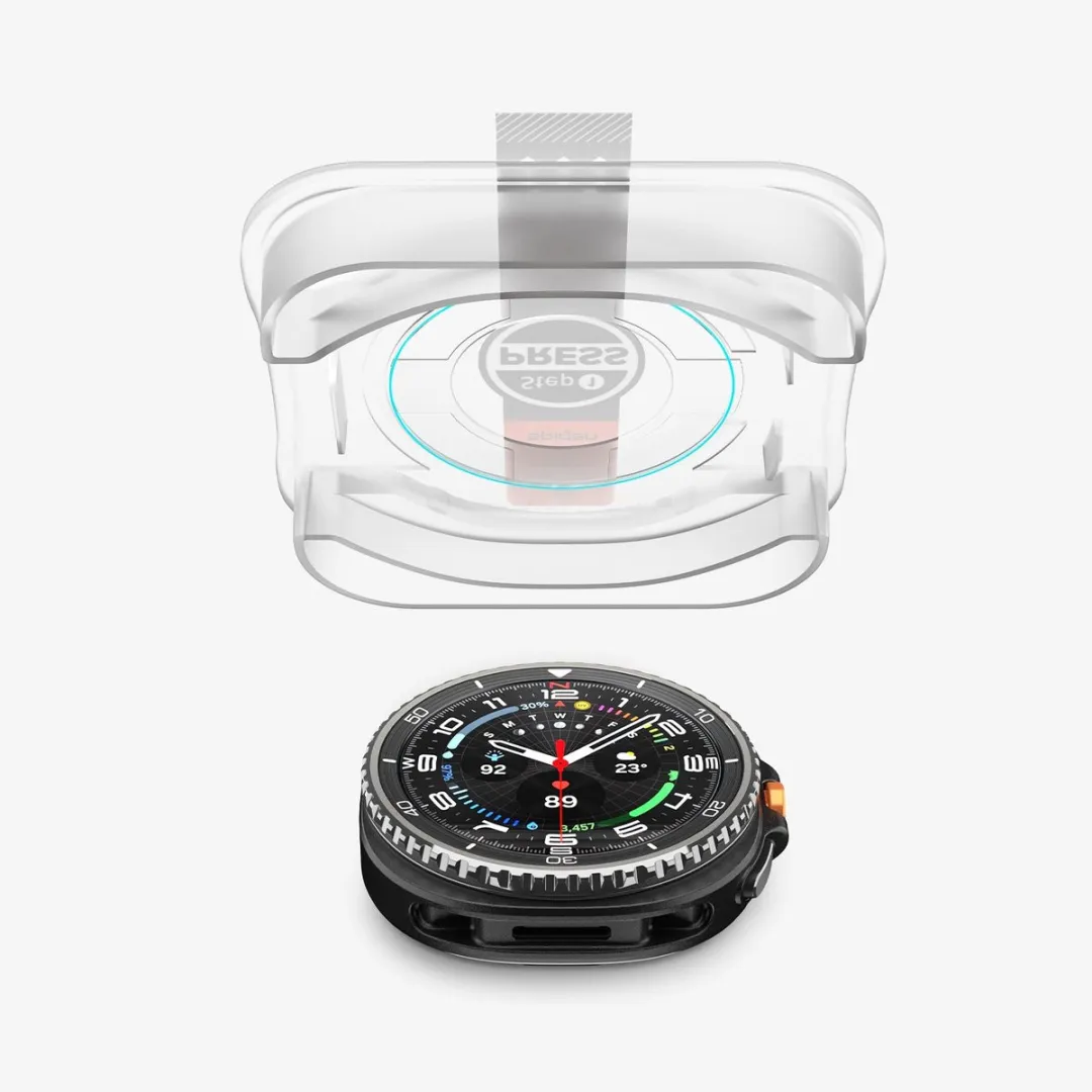 Spigen GLAS.tR EZ Fit Galaxy Watch 8 46mm Schermbeschermer - 2 Stuks