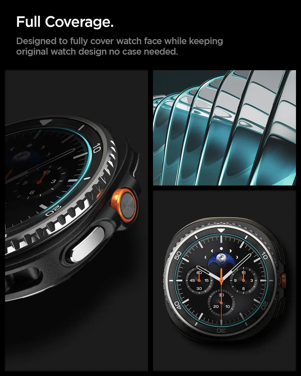 Spigen GLAS.tR EZ Fit Galaxy Watch 8 46mm Schermbeschermer - 2 Stuks