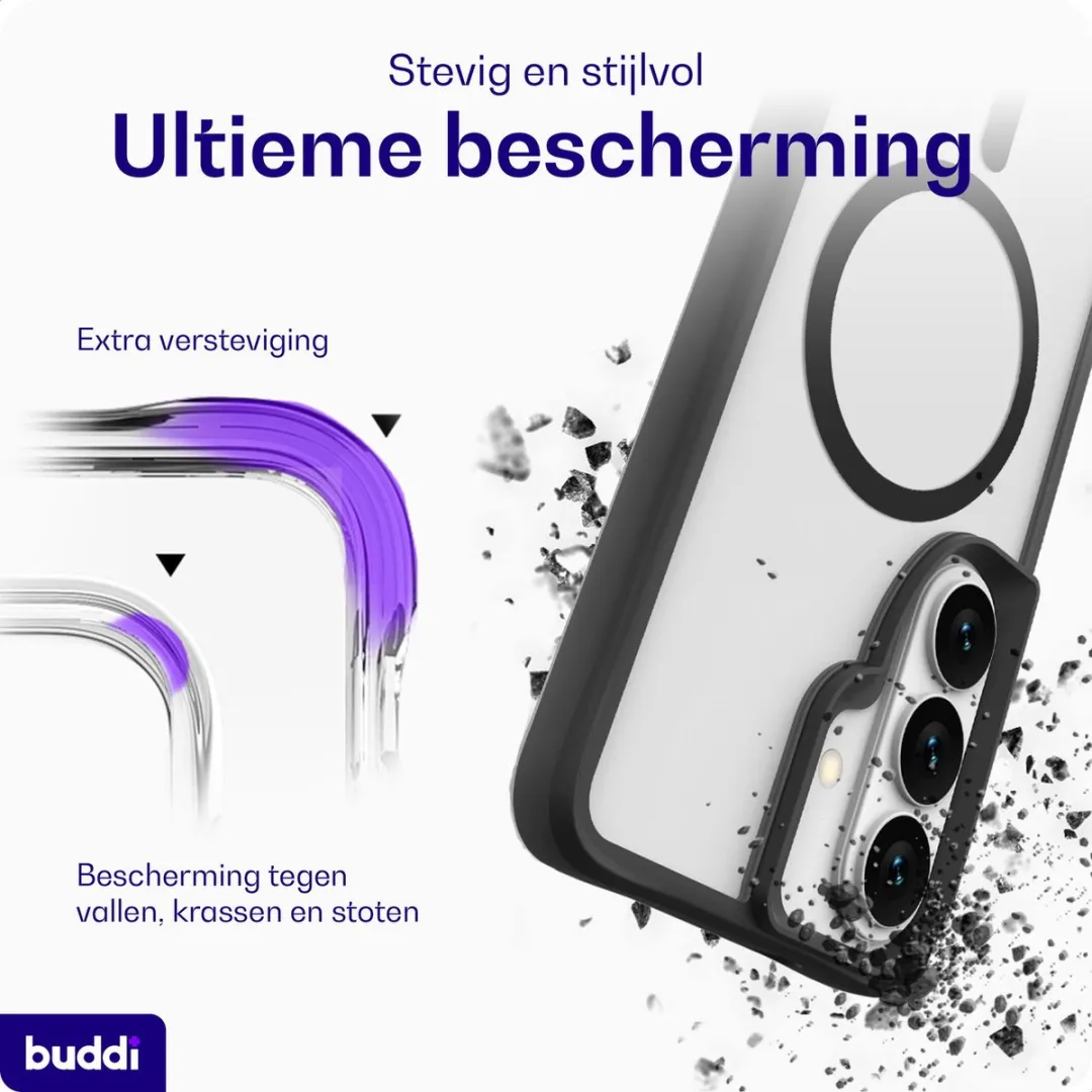 Buddi Hybrid Hoesje Samsung Galaxy S26 Plus - MagSafe - Matte Zwart