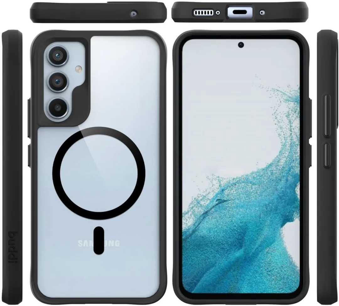 Buddi Hybrid Hoesje Samsung Galaxy A54 - MagSafe - Transparant Zwart