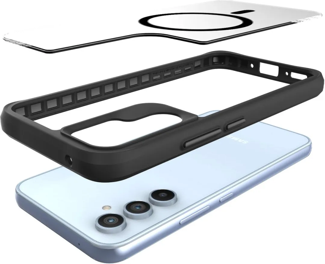Buddi Hybrid Hoesje Samsung Galaxy A54 - MagSafe - Transparant Zwart
