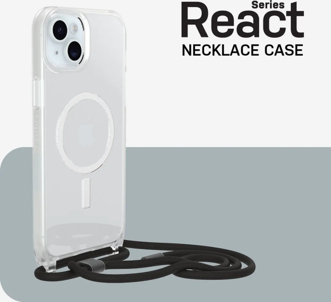 OtterBox React Necklace iPhone 15 Plus Hoesje - Transparant 77-93579