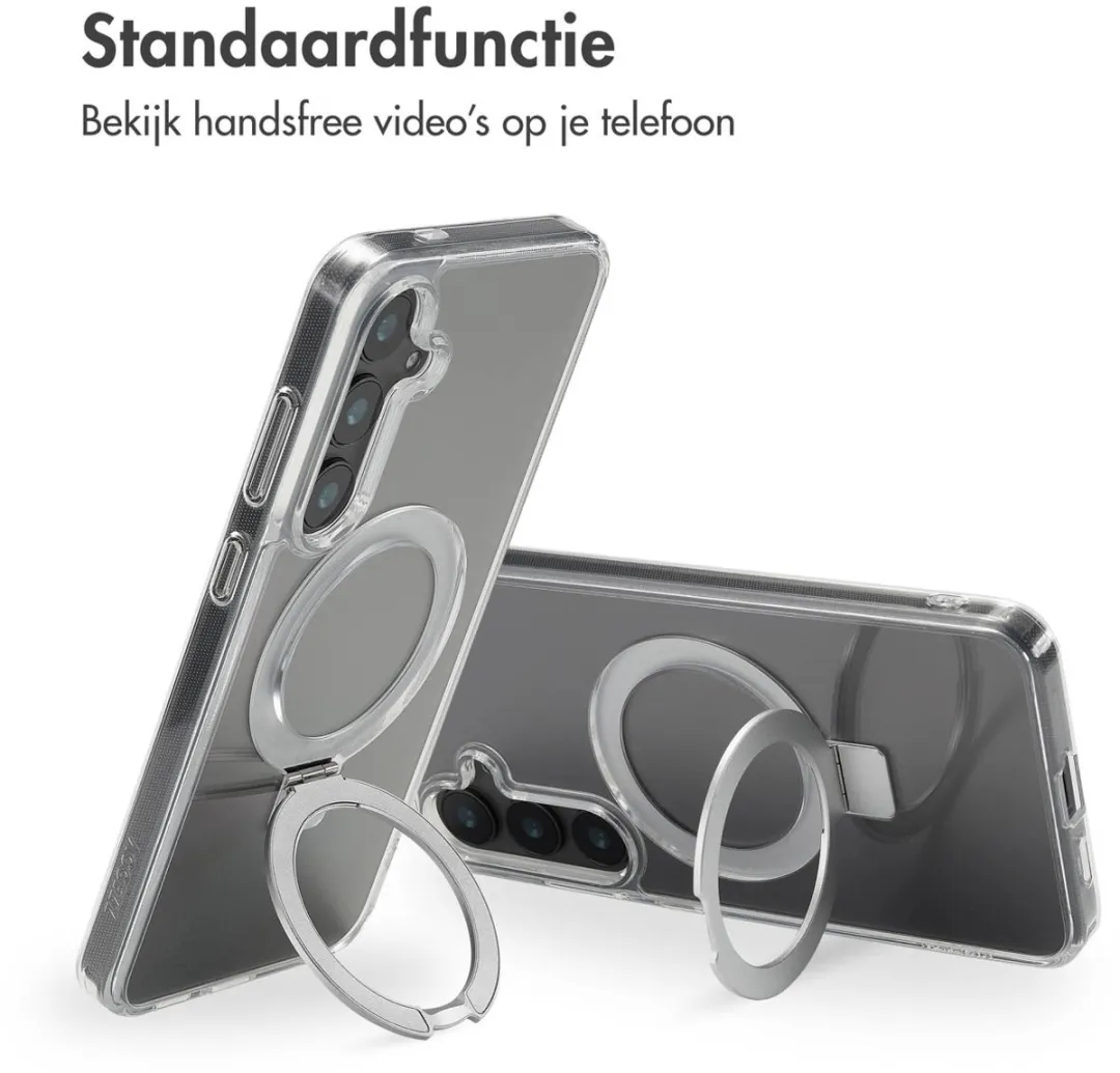 Accezz Hoesje Samsung Galaxy S24 Plus Magnetische Ring - Transparant