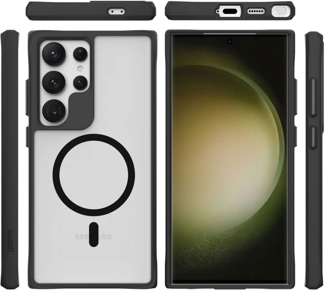 Buddi Hybrid Hoesje Samsung Galaxy S24 Ultra - MagSafe - Matte Zwart - afbeelding 6 van 6