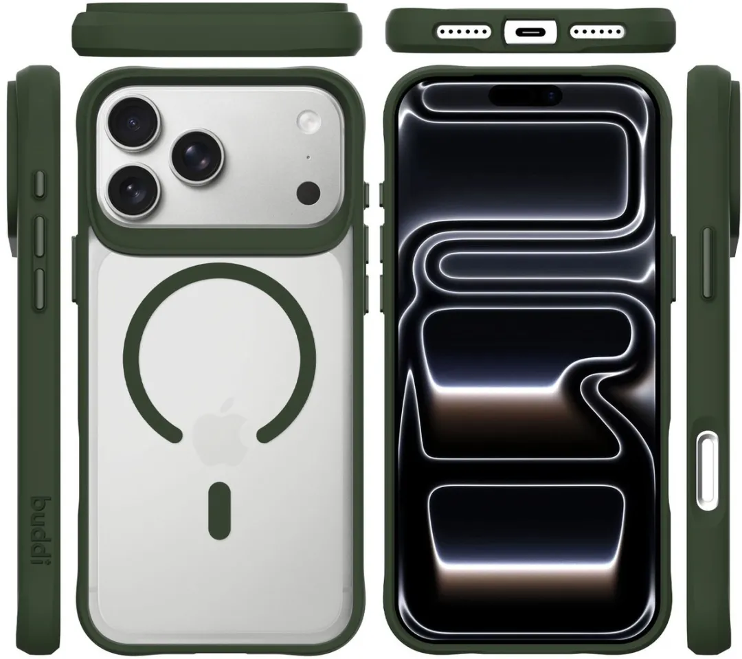 Buddi Hybrid Hoesje iPhone 17 Pro Max - MagSafe Groen - afbeelding 6 van 6