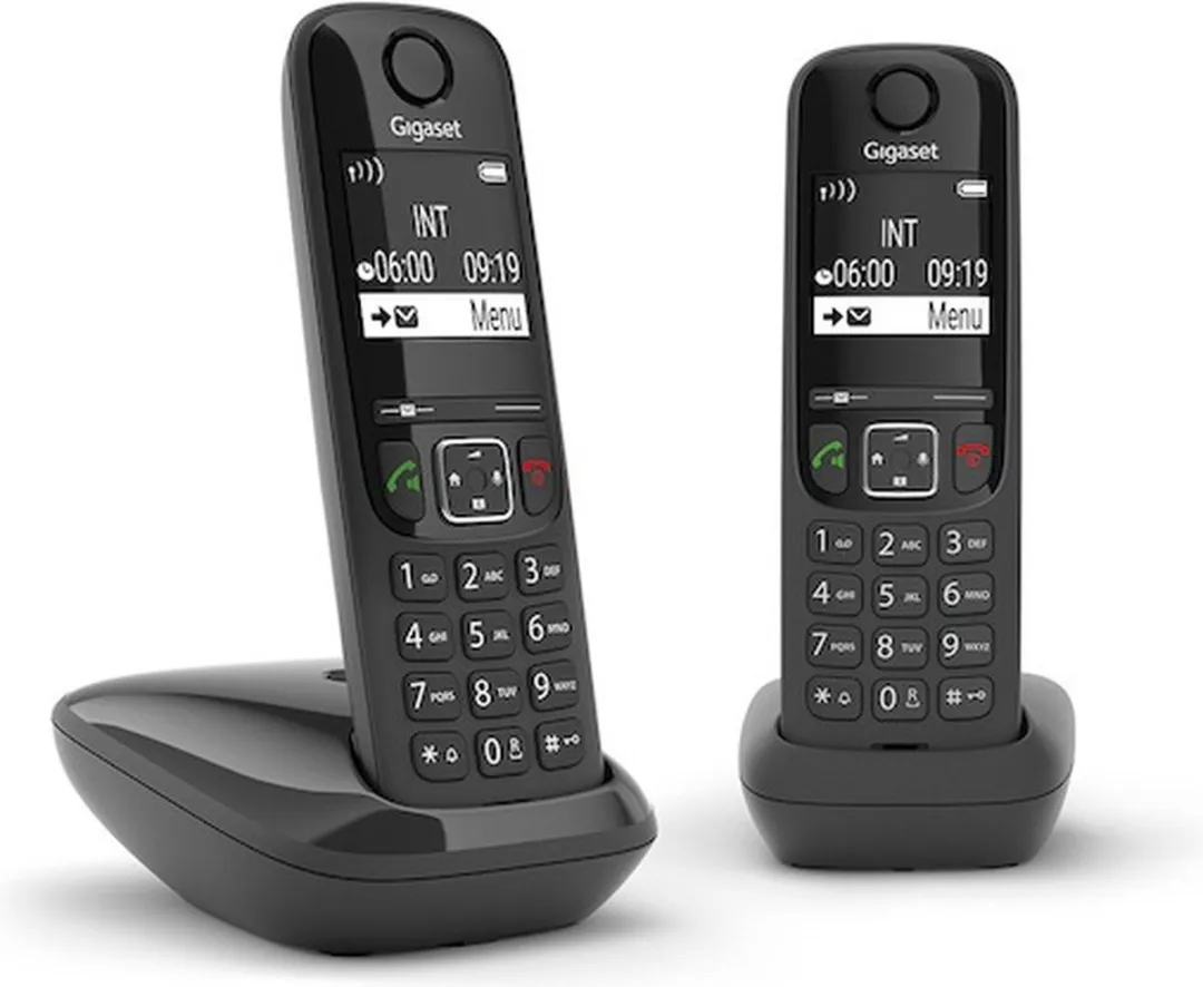 Gigaset AS690 Duo - 2 handsets - Zwart - Handsfree bellen - huistelefoon - inclusief oproepblokering