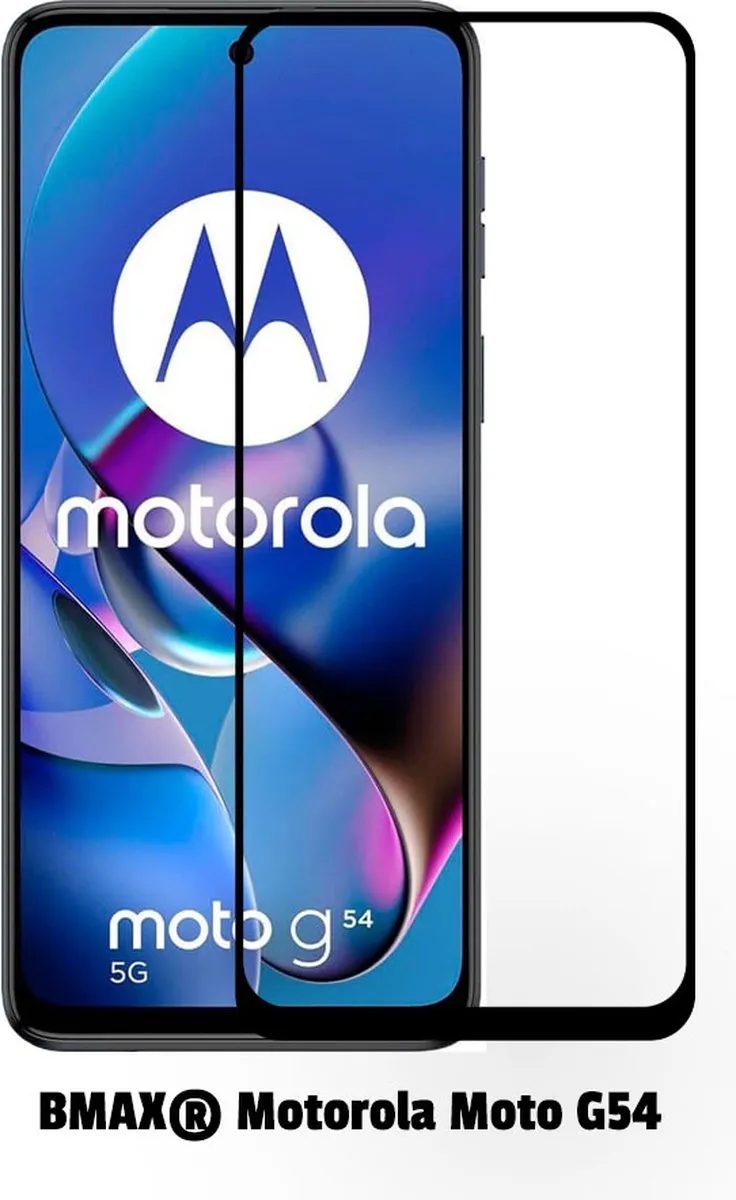 BMAX Screenprotector Moto G54 - 2 Stuks - Full Cover Zwart