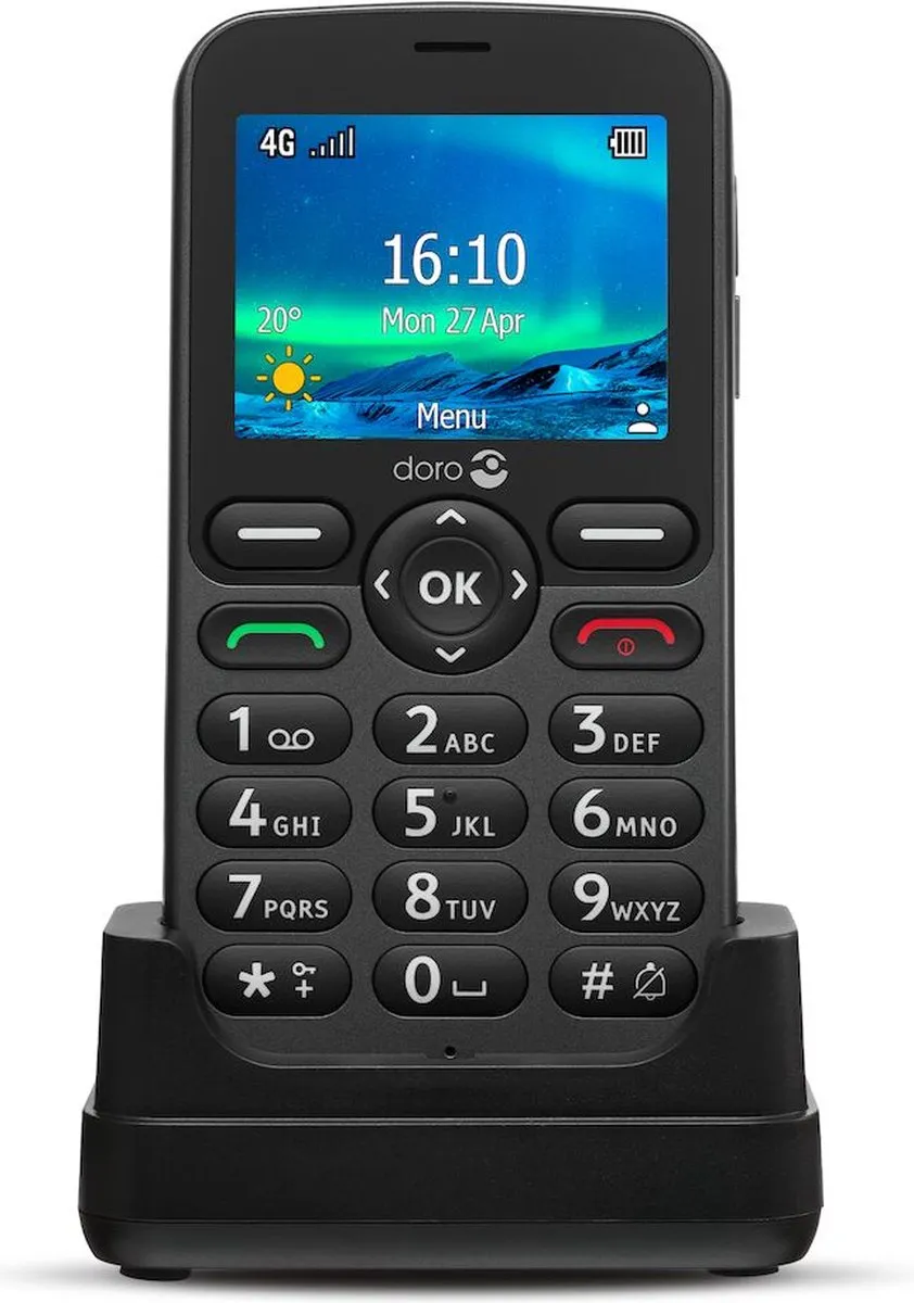 Doro 5860 4G GSM Telefoon - 64MB - +35dB - Antraciet
