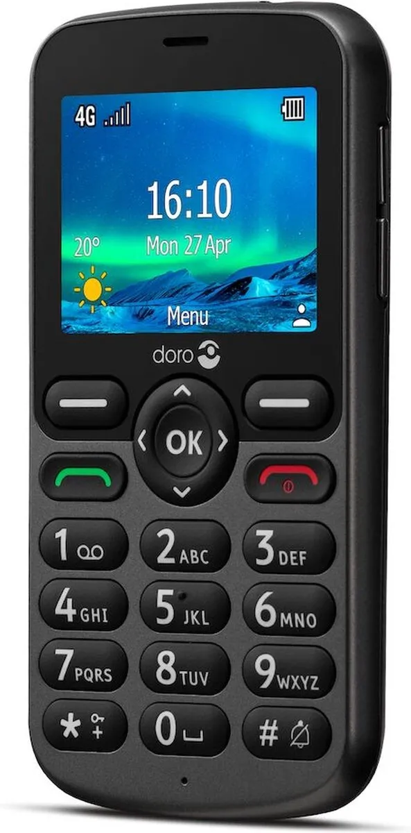 Doro 5860 4G GSM Telefoon - 64MB - +35dB - Antraciet
