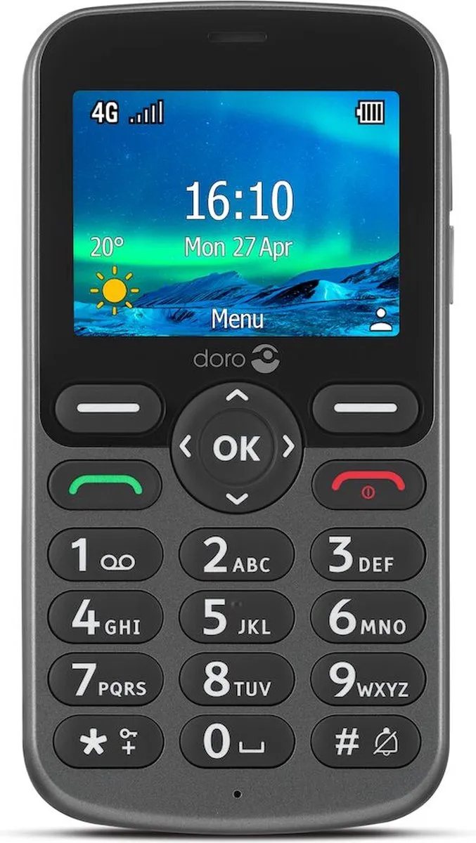 Doro 5860 4G GSM Telefoon - 64MB - +35dB - Antraciet