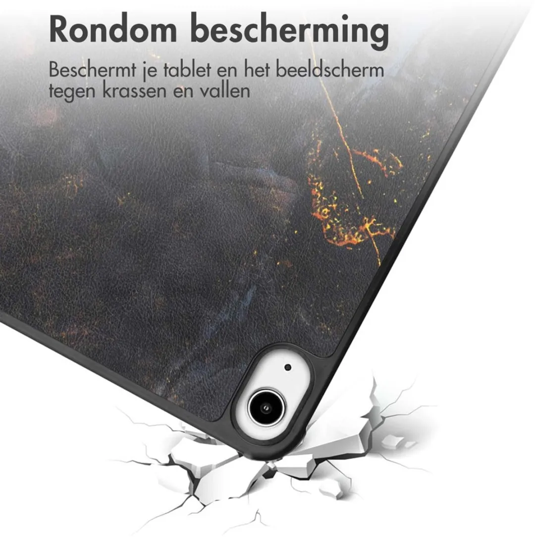 Imoshion Pr051 Tablethoes - Apple iPad Mini 6/7 8.3" - Trifold Black Marble