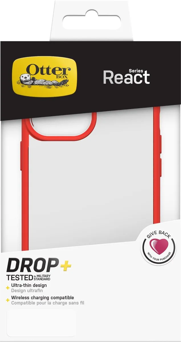 OtterBox React Case iPhone 12 Pro Max 77-80162 - Transparant/Rood