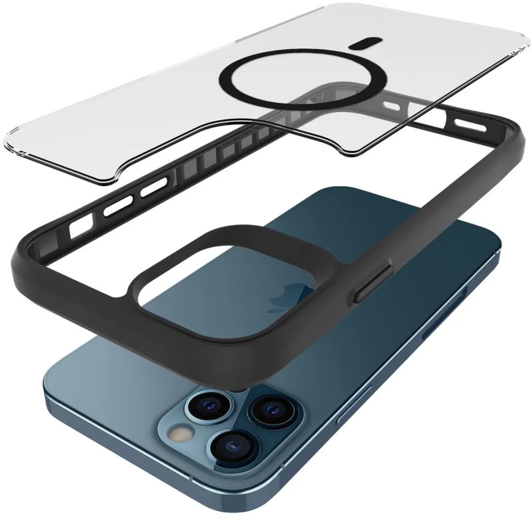 Buddi Hybrid Hoesje iPhone 12/12 Pro - MagSafe - Matte Zwart