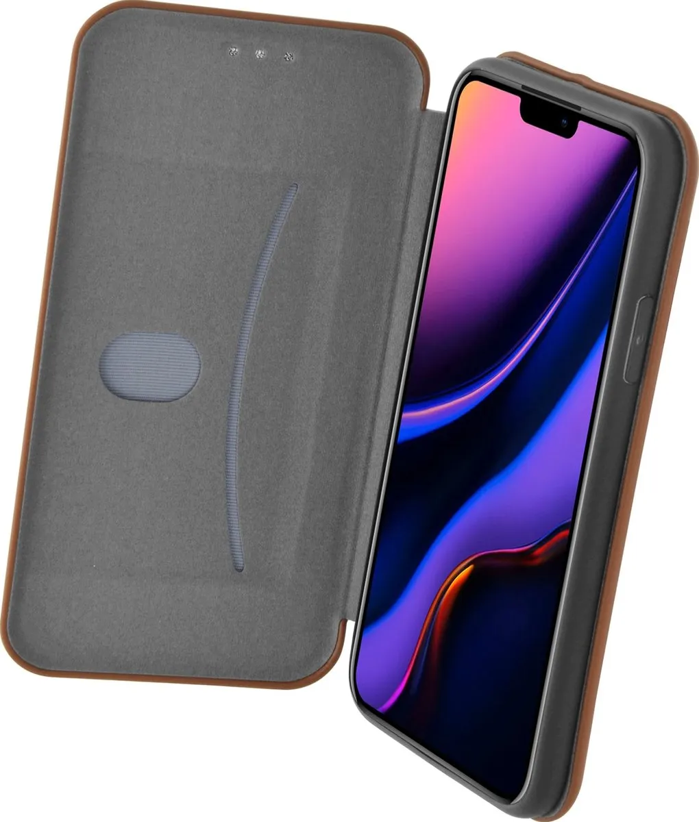 Azuri Shell Booklet iPhone 11 Pro - 1 Kaartsleuf - Bruin
