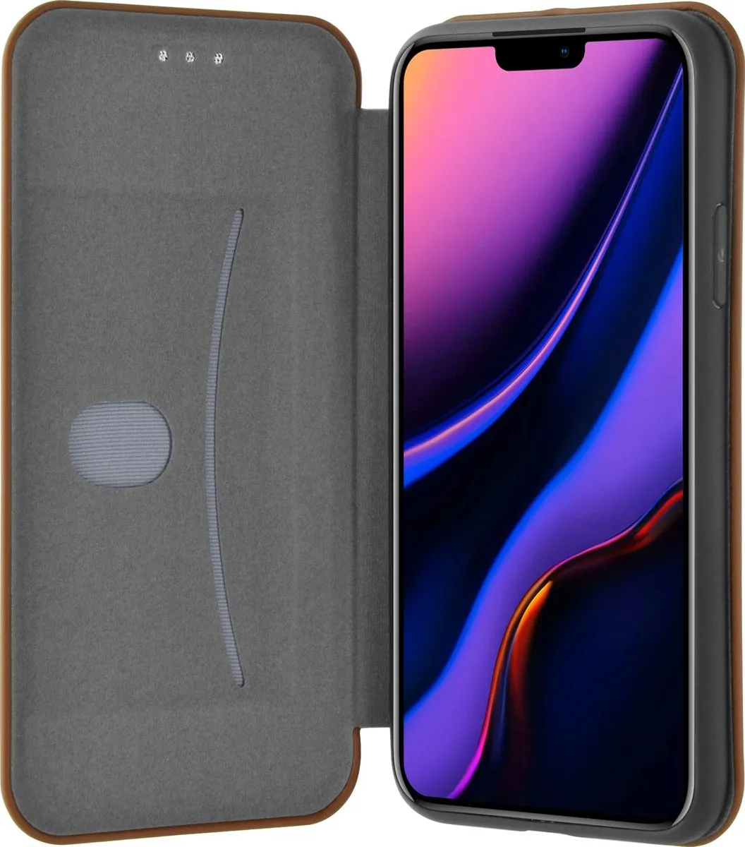 Azuri Shell Booklet iPhone 11 Pro - 1 Kaartsleuf - Bruin