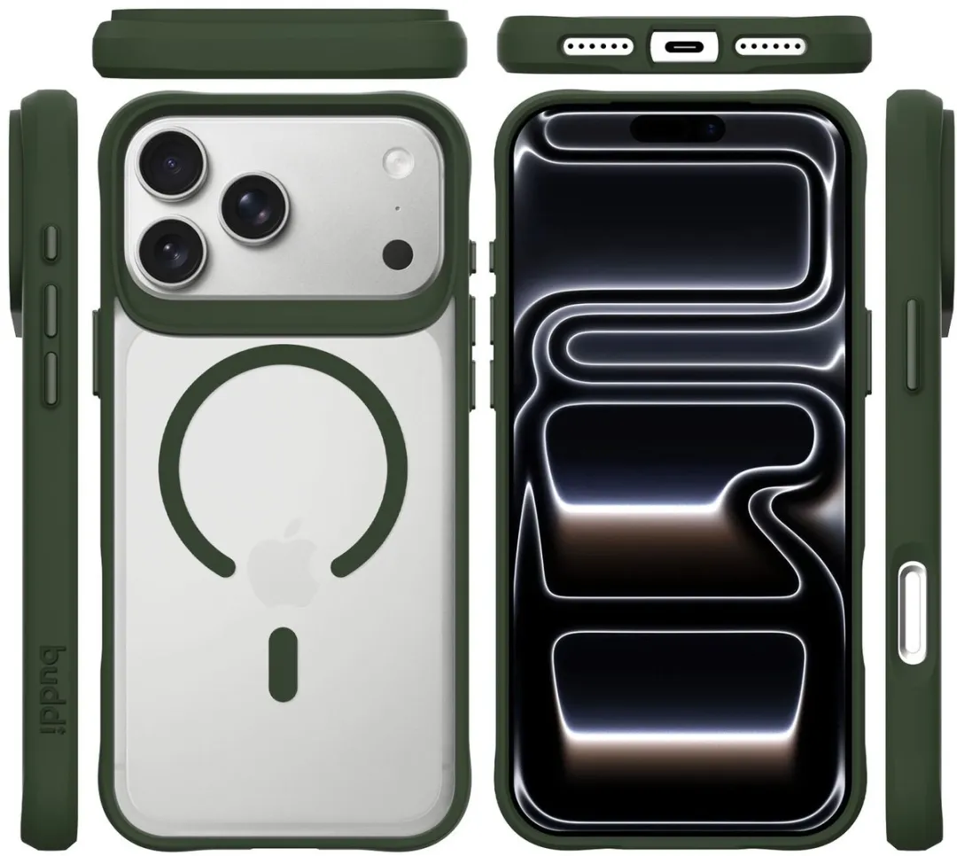 Buddi Hybrid Hoesje iPhone 17 Pro - MagSafe Groen - afbeelding 6 van 6