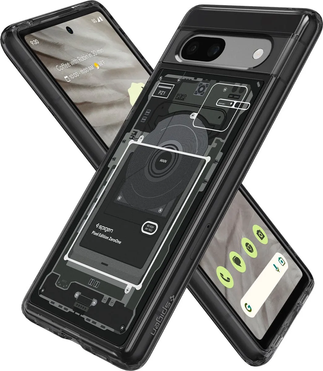 Spigen Ultra Hybrid 8809896744638 Back Cover - Google Pixel 7a - Zwart