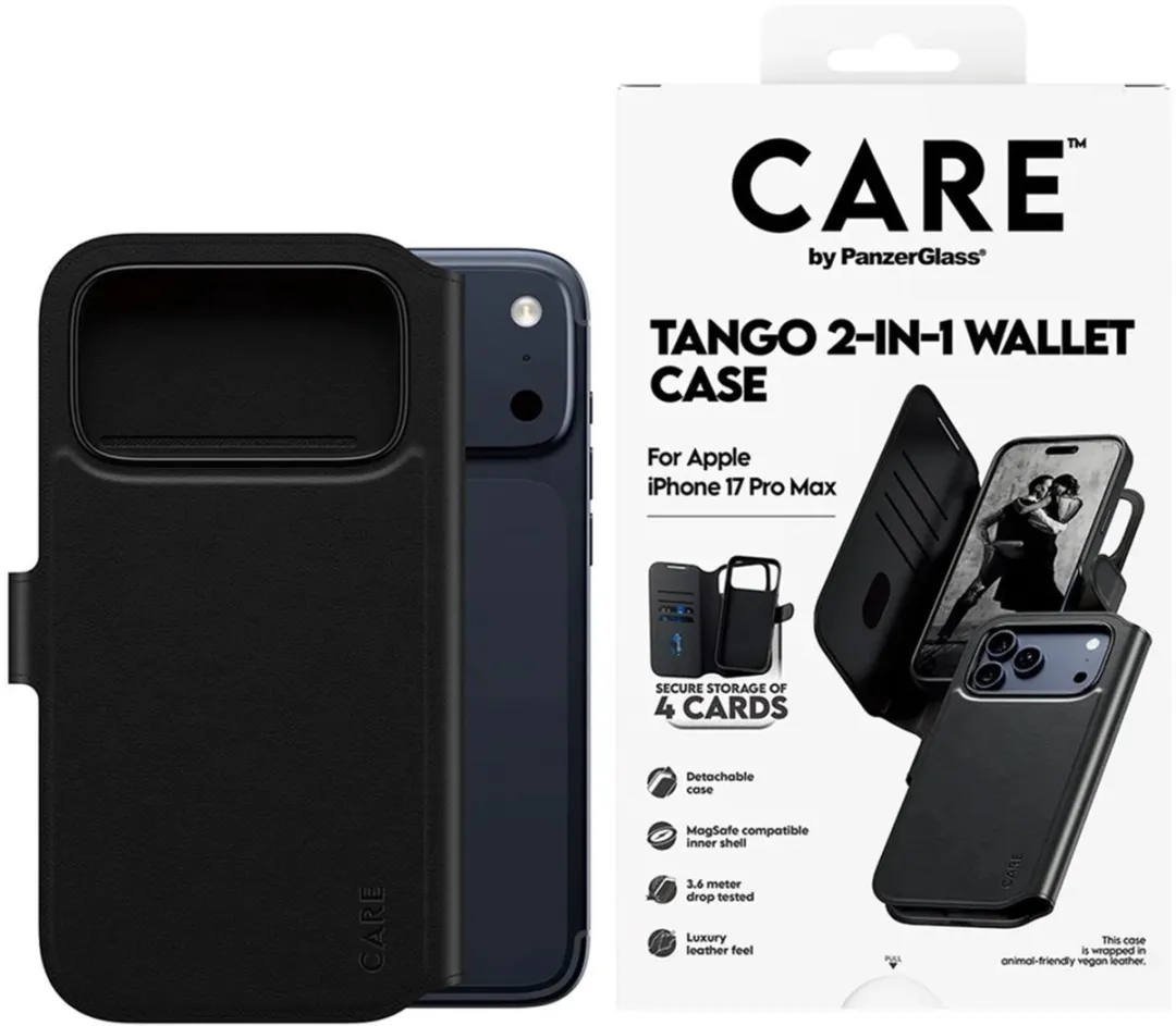 PanzerGlass Tango 2 Wallet Case CR63940 - iPhone 17 Pro Max - Zwart