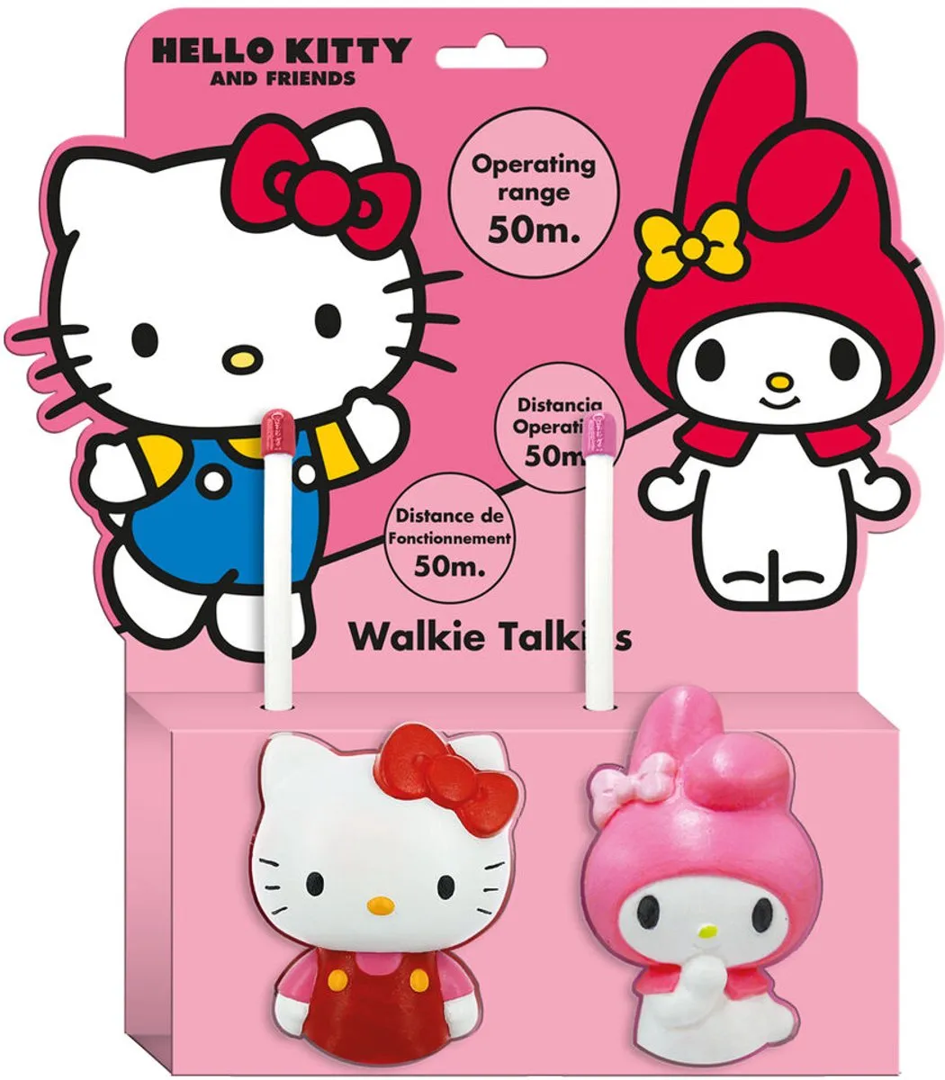 Hello Kitty 3D Walkie Talkies - 2 Stuks Roze/Rood