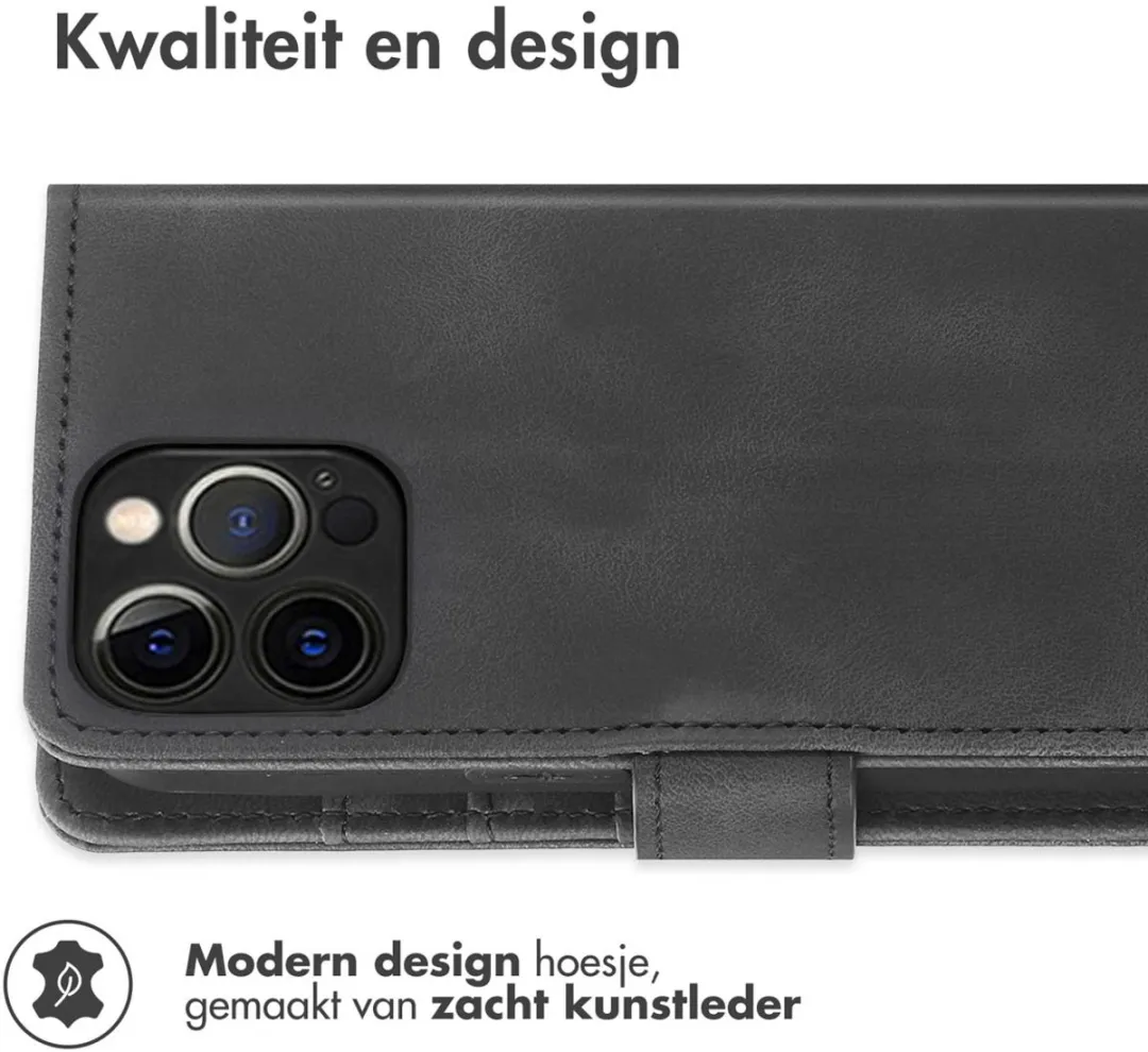 Imoshion iPhone 12/Pro Bookcase Hoesje - 3 Pasjes - Zwart