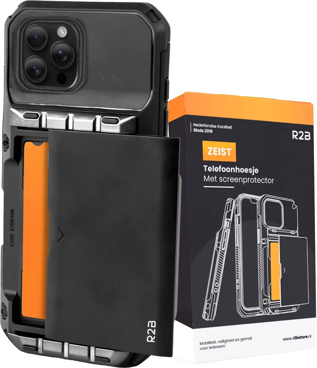 R2B iPhone 16 Pro Max Hoesje met Pasjeshouder