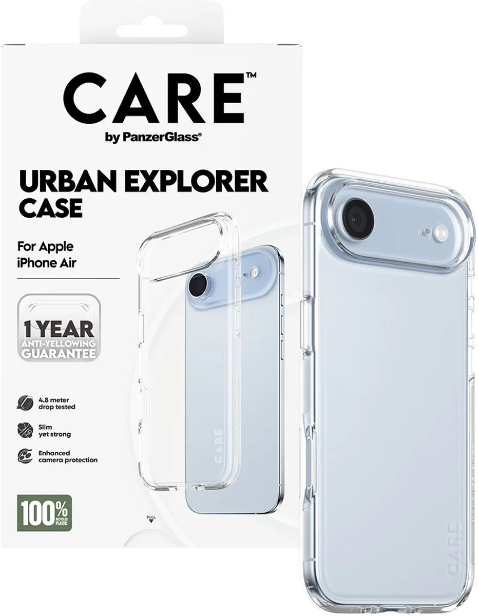 PanzerGlass Flagship Urban Explorer Hoesje - iPhone Air - 1 Pasje - Zwart