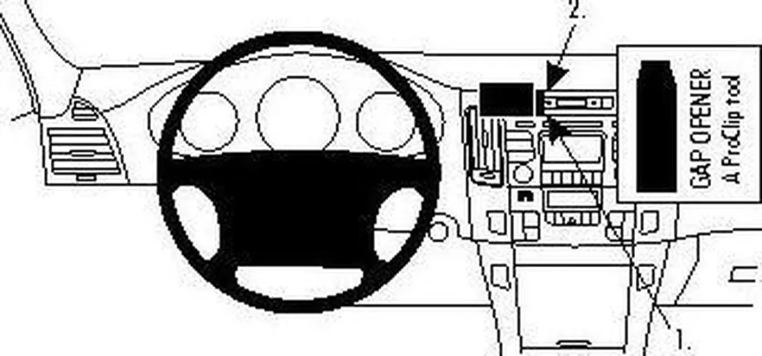 Brodit ProClip 854190 Hyundai Center Mount - Hyundai Sonata 2009-2010