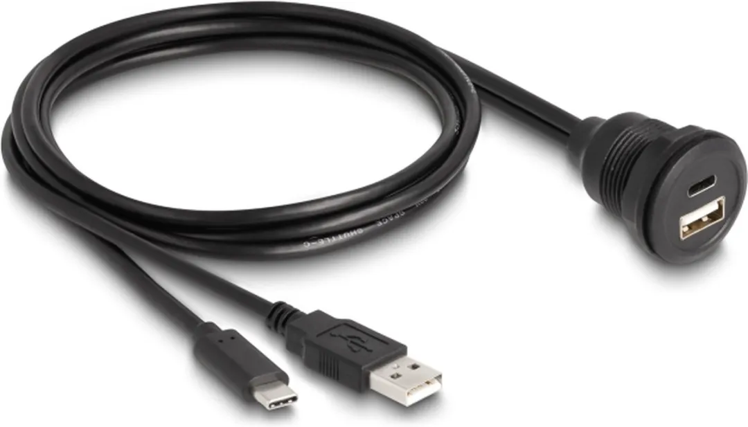 Delock USB-C naar USB-A Adapter 88102 - 1m - Zwart