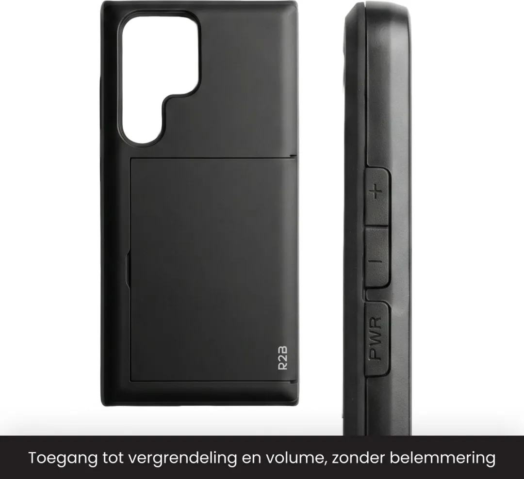 R2B Utrecht Telefoonhoesje Samsung Galaxy S24 Ultra - 3 Pasjes - Zwart