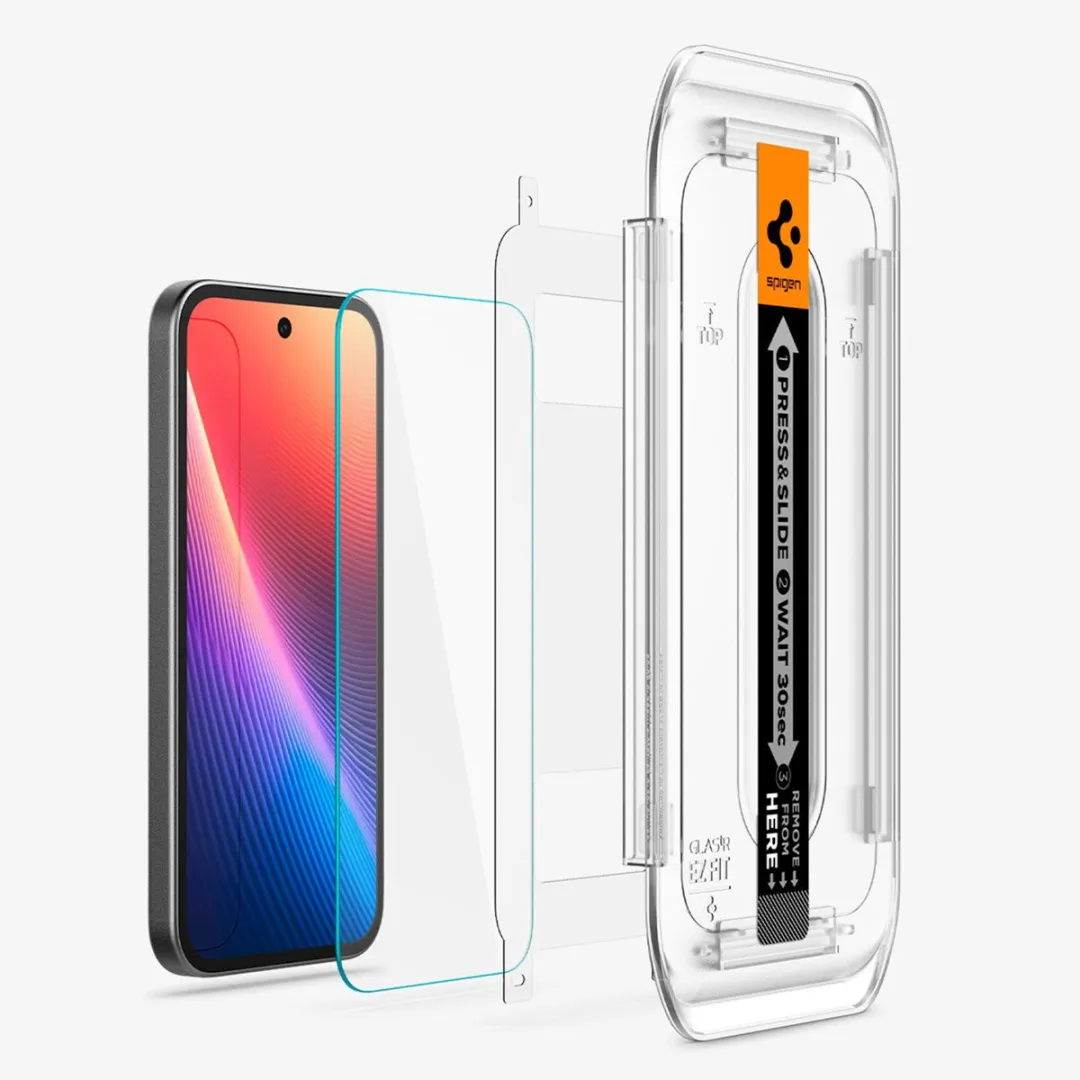 Spigen GLAStR EZ Fit Screenprotector + Applicator voor de Google Pixel 9a