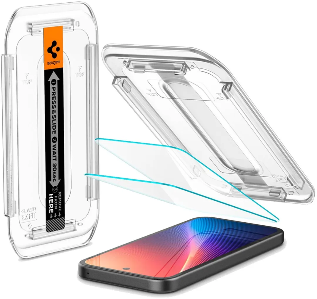 Spigen GLAStR EZ Fit Screenprotector + Applicator voor de Google Pixel 9a