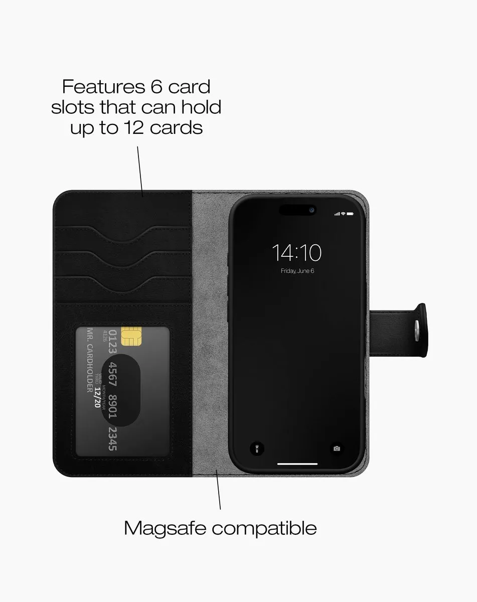 iDeal of Sweden Magnet Wallet Magsafe IDMWPMS-I2566-01 - 12 Pasjes - Zwart - afbeelding 5 van 6